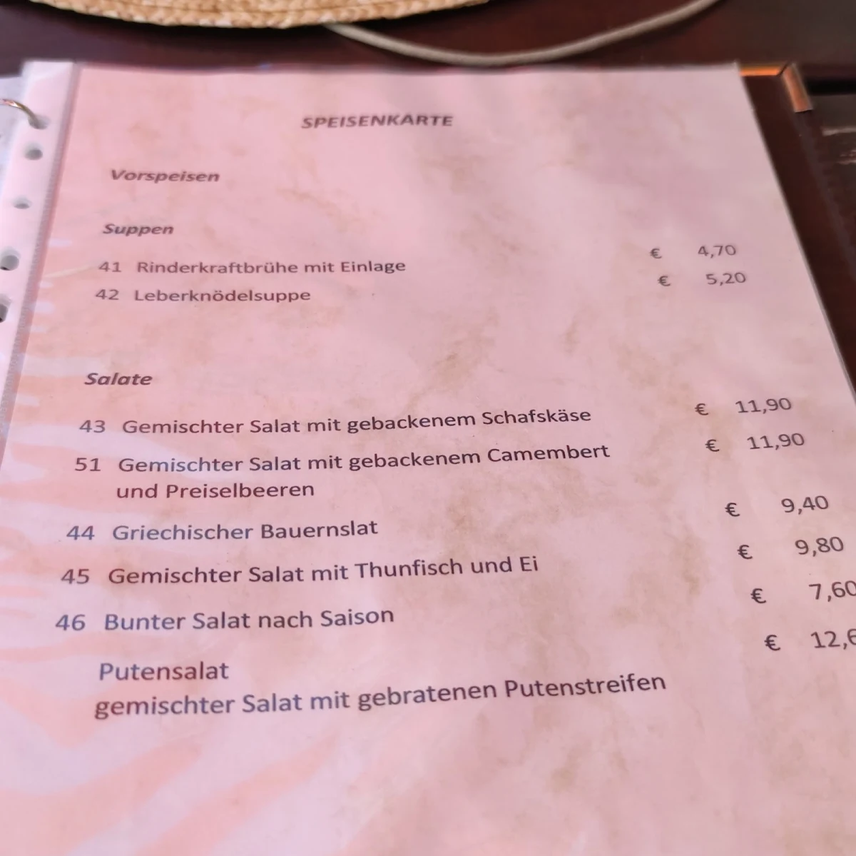 Speisekarte photo 3