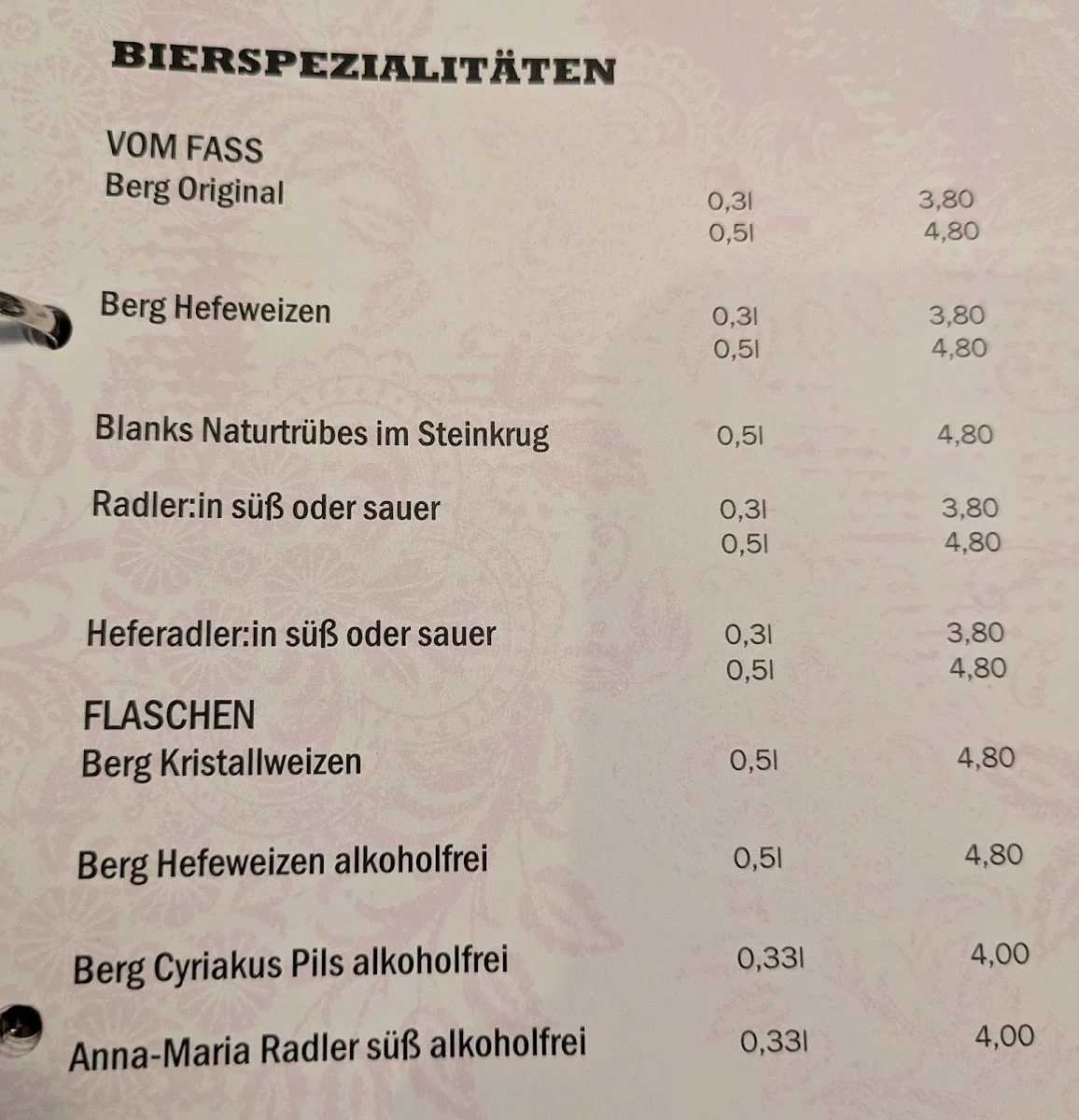 Speisekarte photo 1