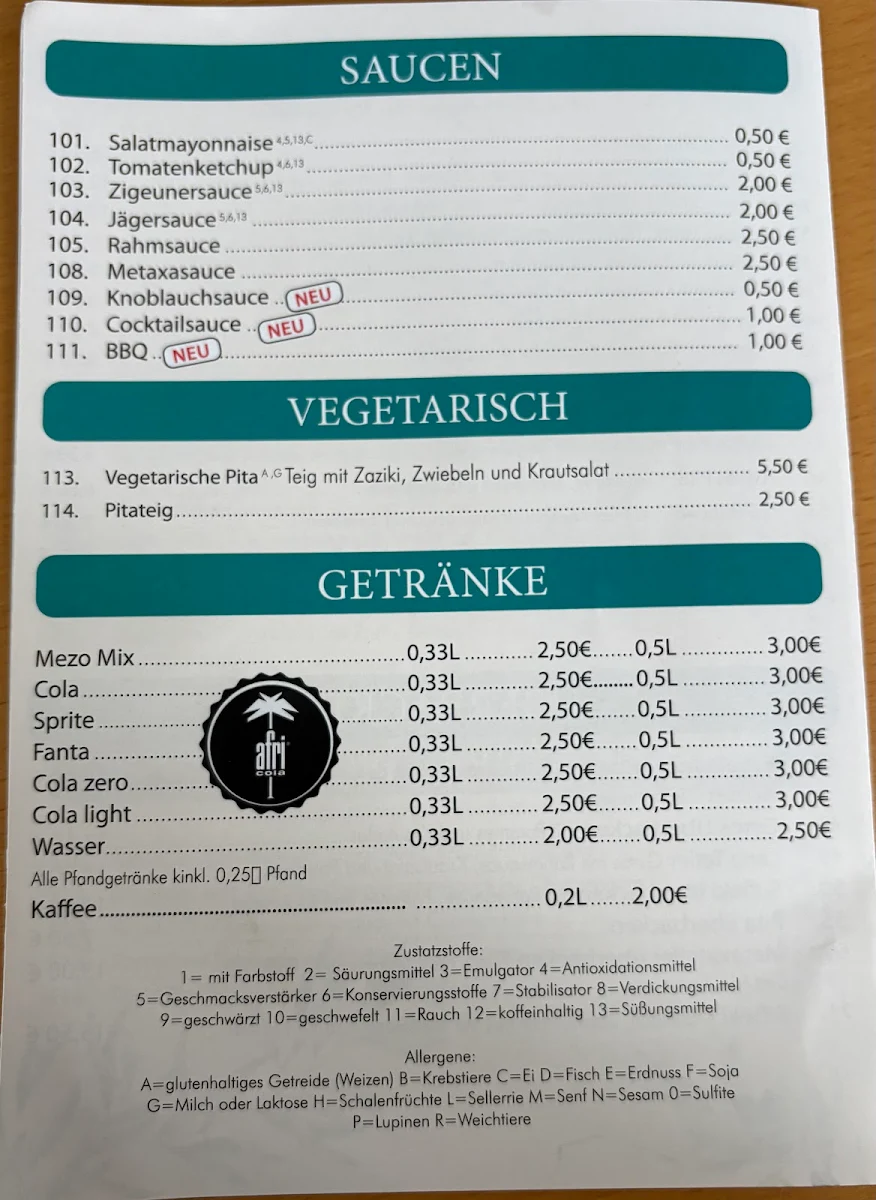 Speisekarte photo 2