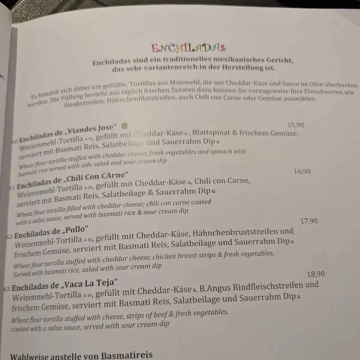 Speisekarte photo 6