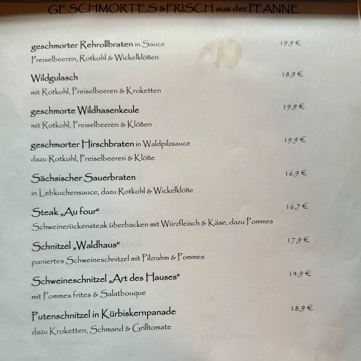 Speisekarte photo 2