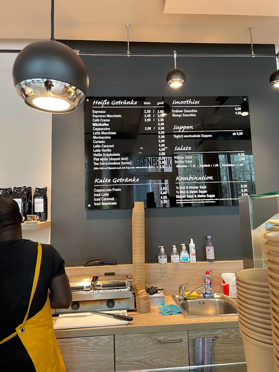 Speisekarte, Augenblick Kaffee & Co