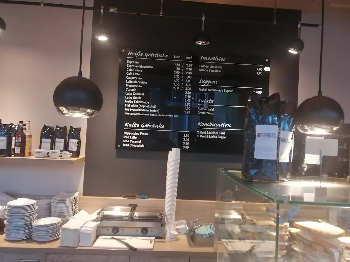 Speisekarte, Augenblick Kaffee & Co