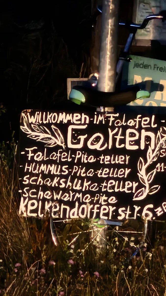 Speisekarte, Falafel Garten