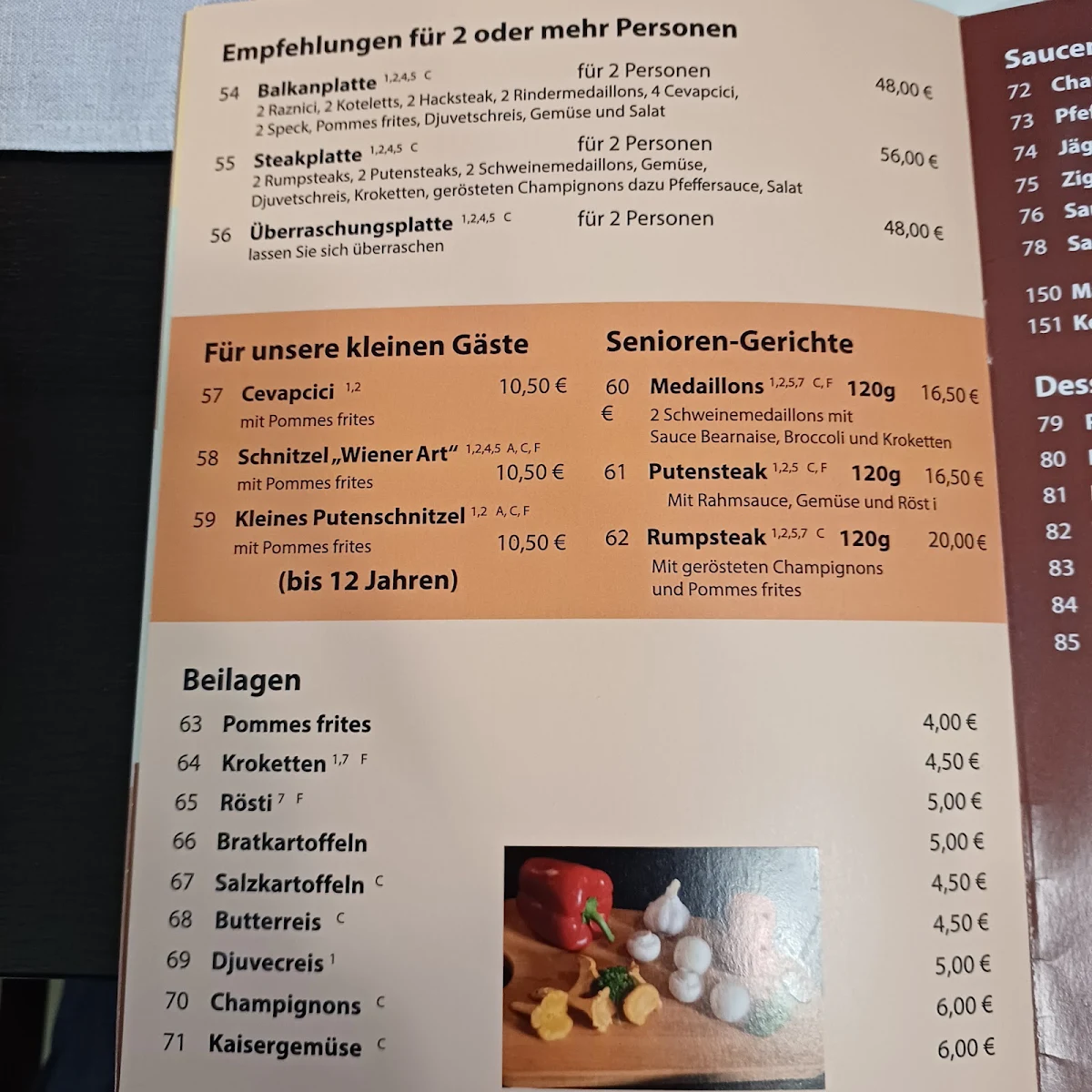 Speisekarte photo 2
