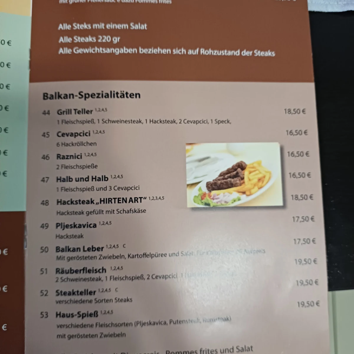 Speisekarte photo 4