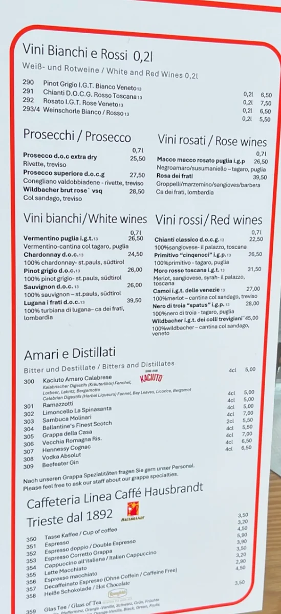 Speisekarte, Napuleè Pizza & Pasta dal gusto napoletano