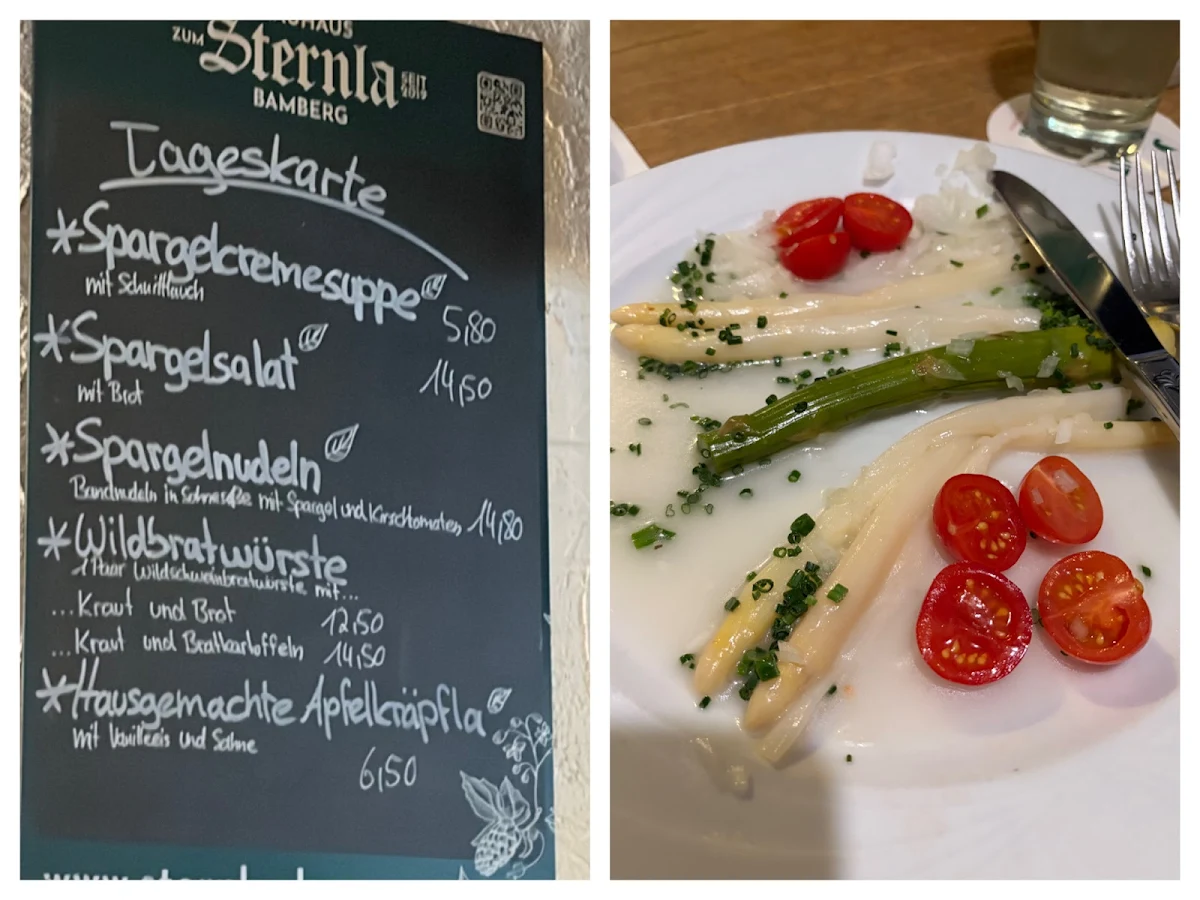 Speisekarte, Brauhaus Zum Sternla