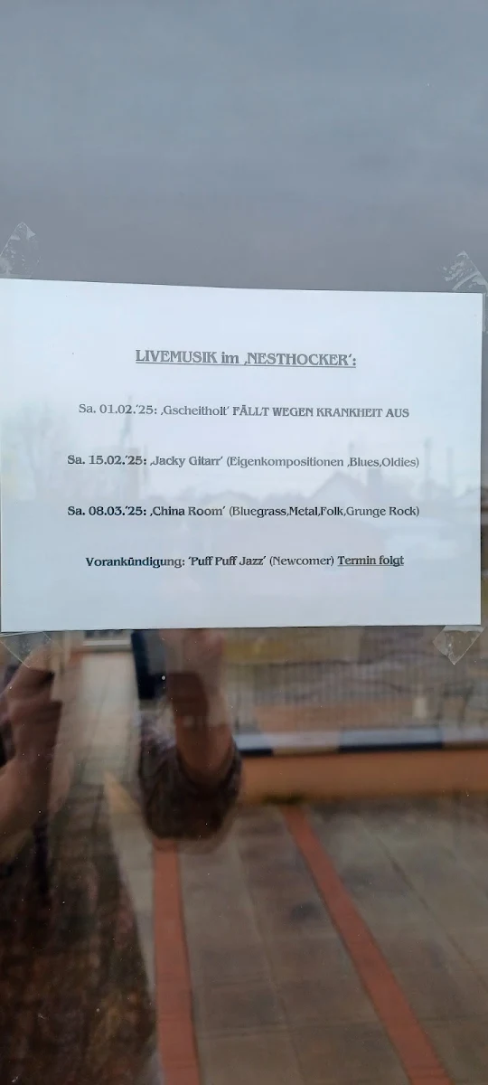 Speisekarte, Nesthocker