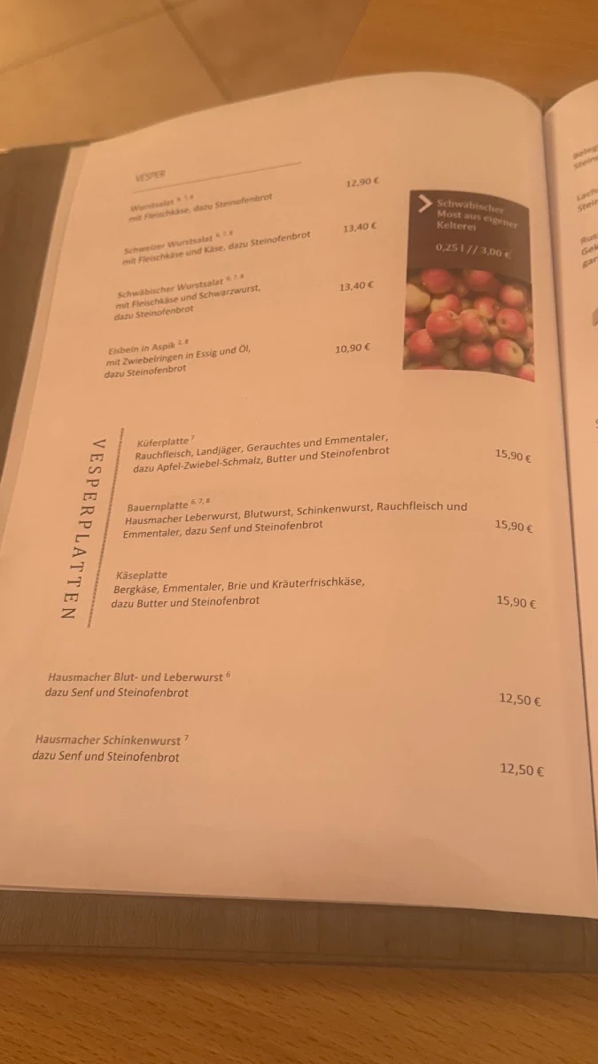 Speisekarte photo 2