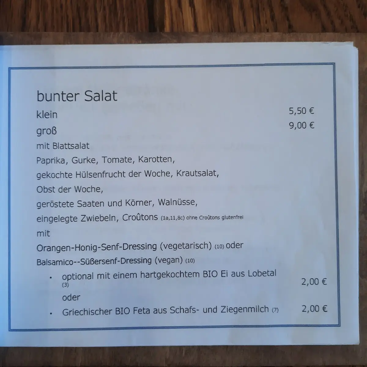 Speisekarte photo 3