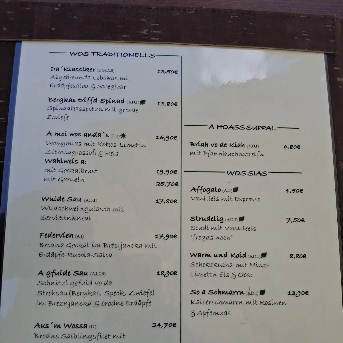 Speisekarte photo 1