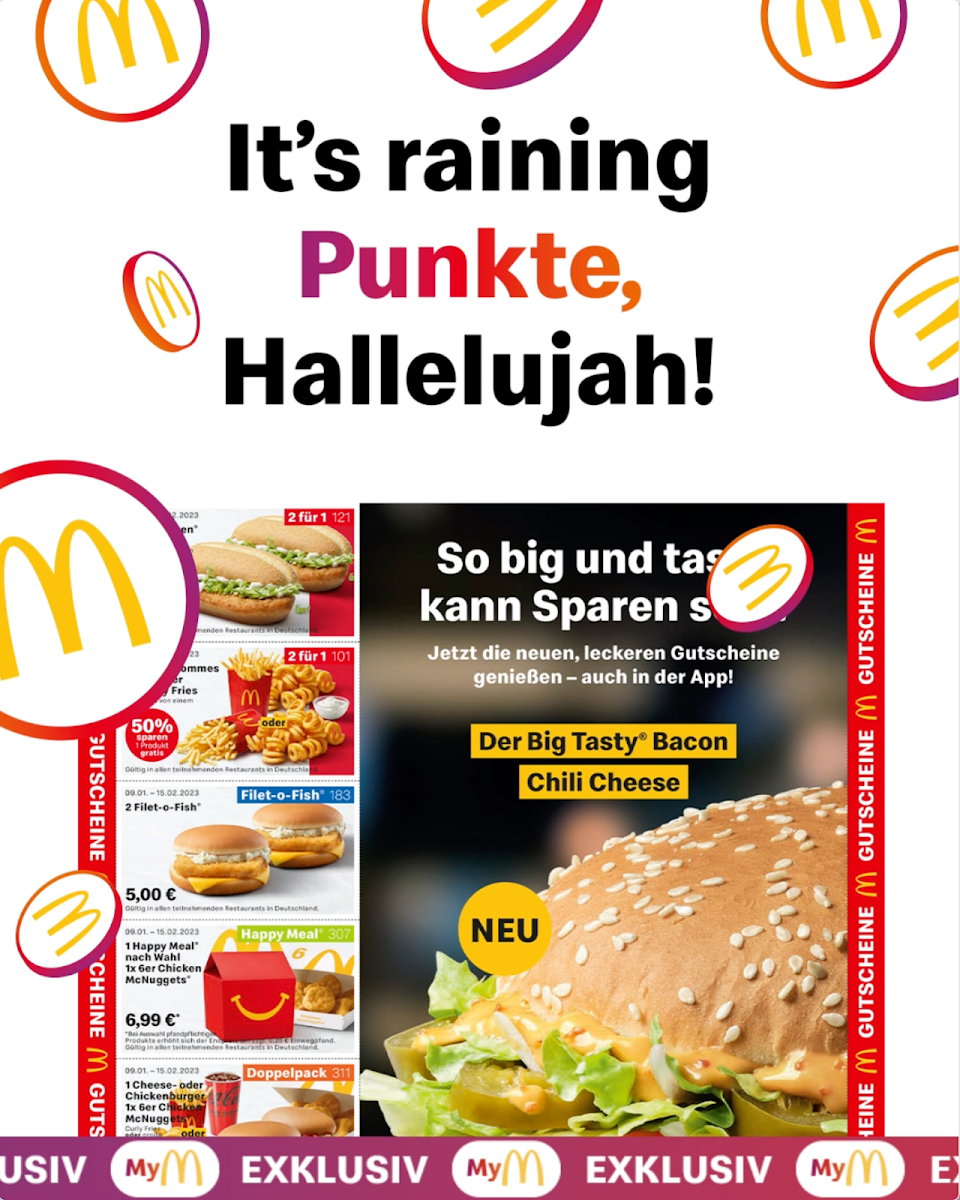 Speisekarte, McDonald's