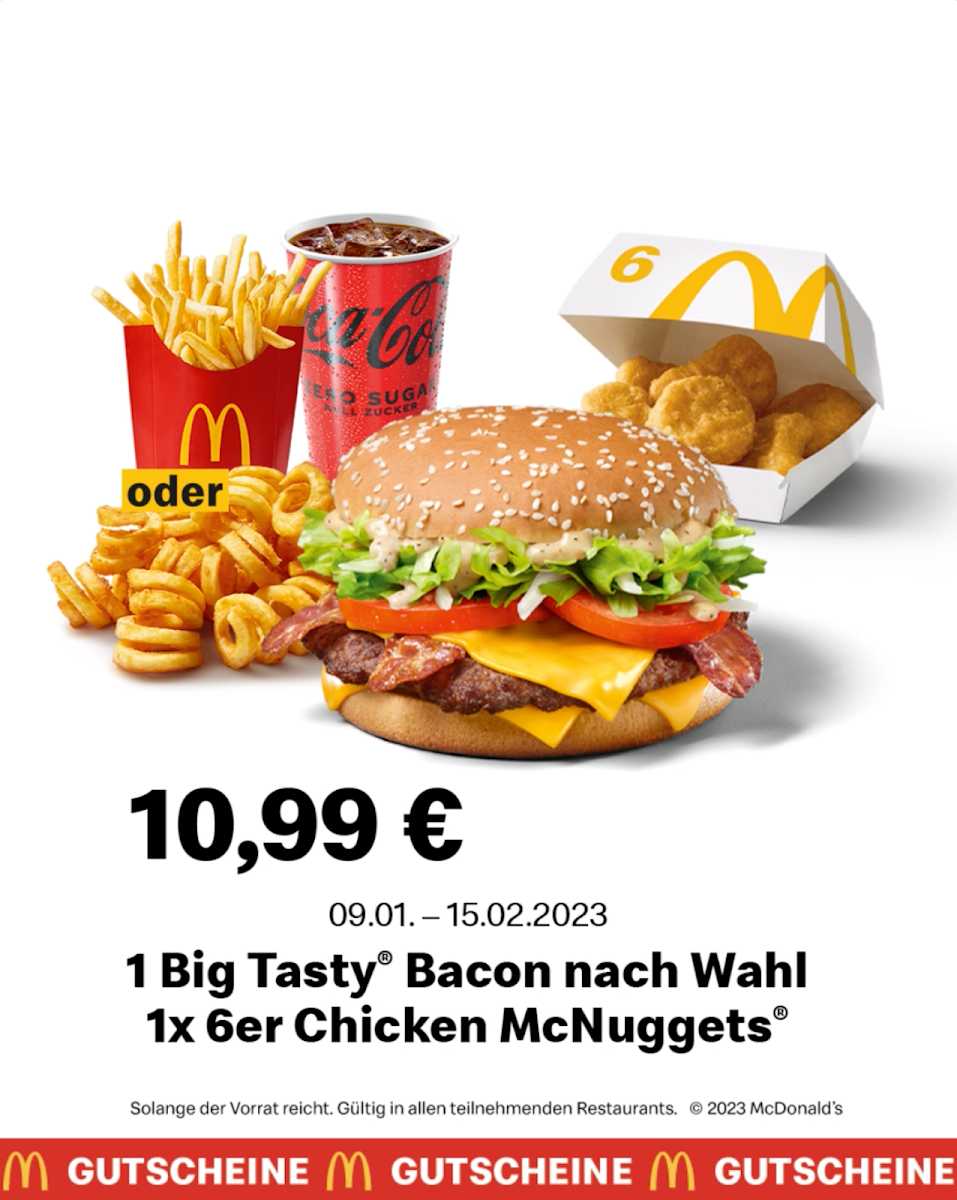Speisekarte, McDonald's