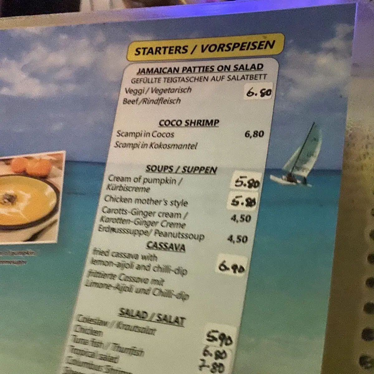 Speisekarte, YA MAN Caribbean Soulfood