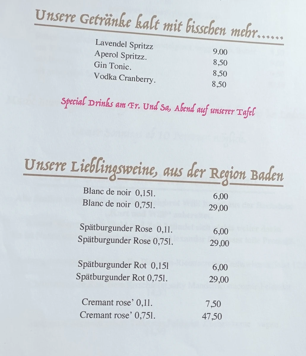 Speisekarte photo 6