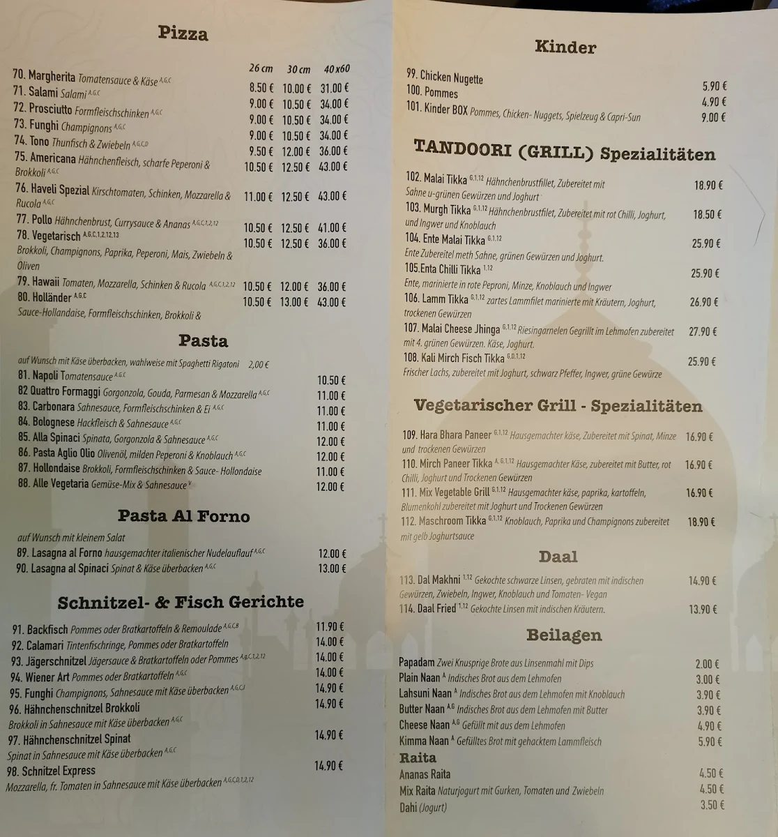 Speisekarte photo 5