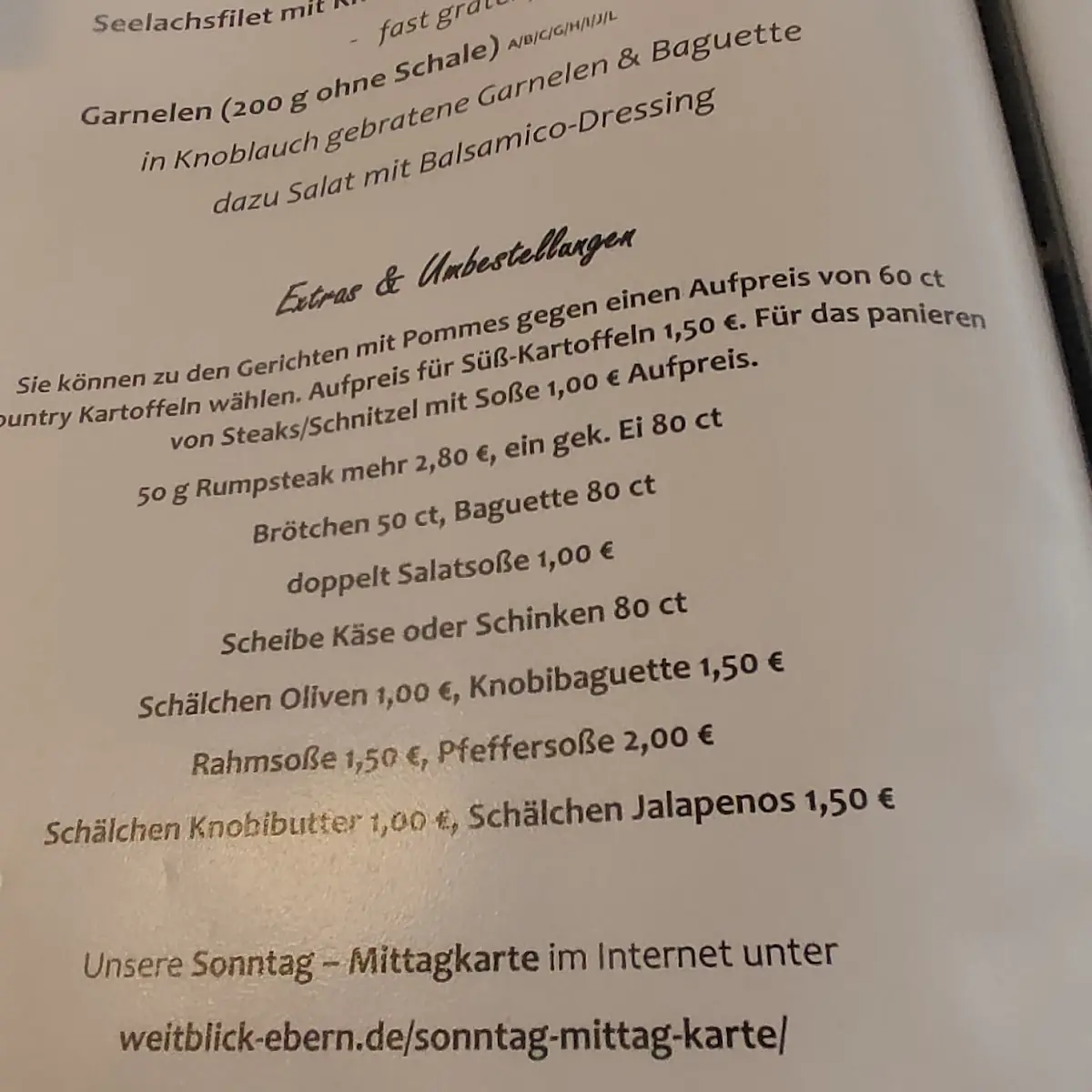 Speisekarte photo 2