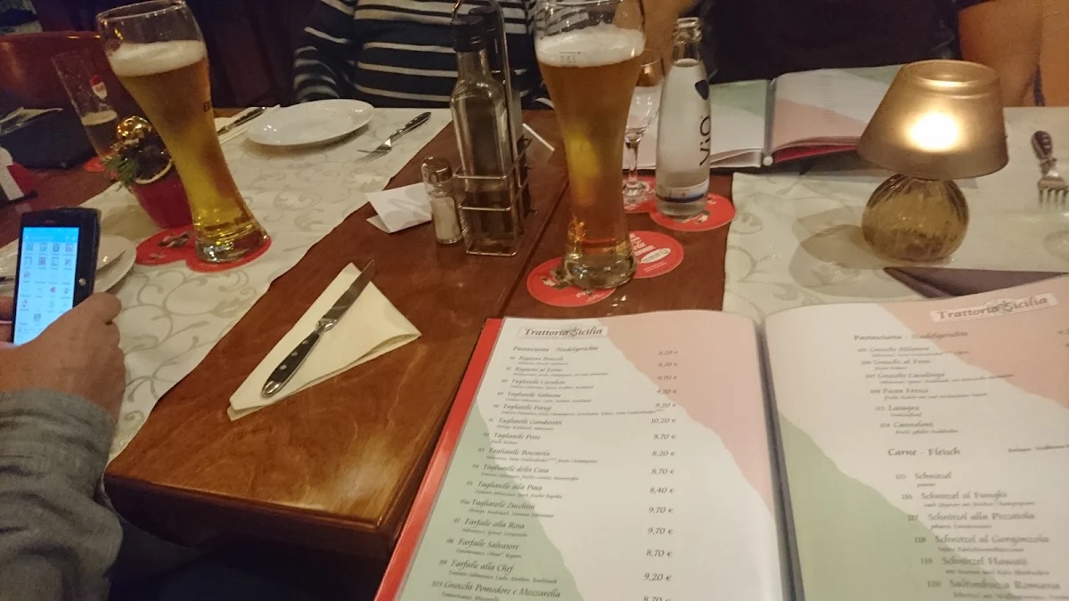 Speisekarte, Trattoria Sicilia Pizza Service