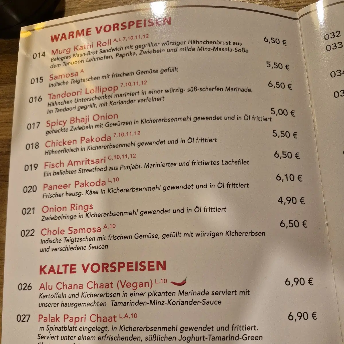 Speisekarte photo 2