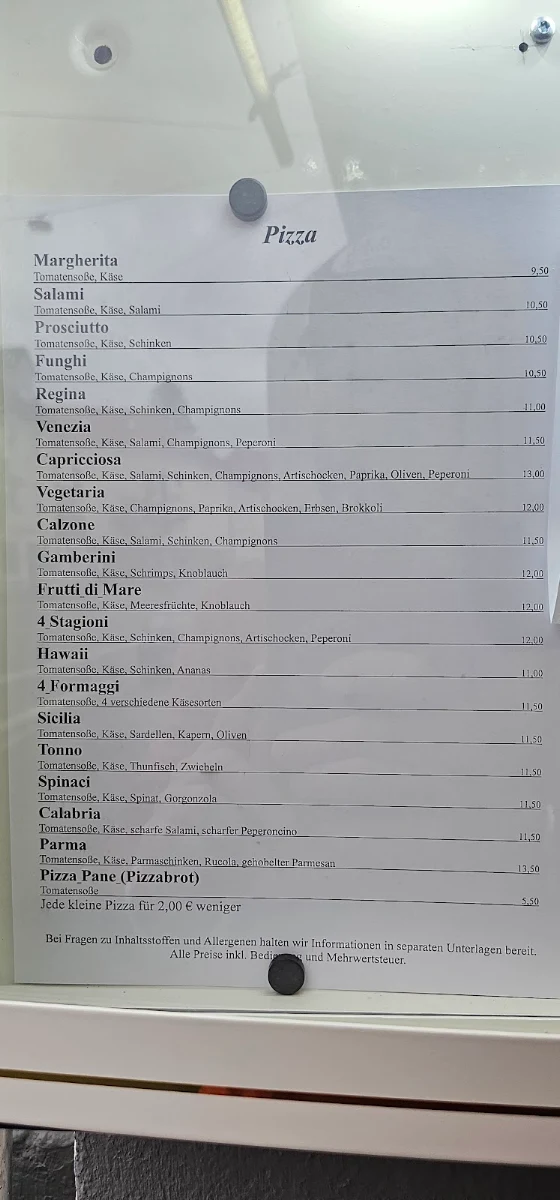 Speisekarte, La Taverna
