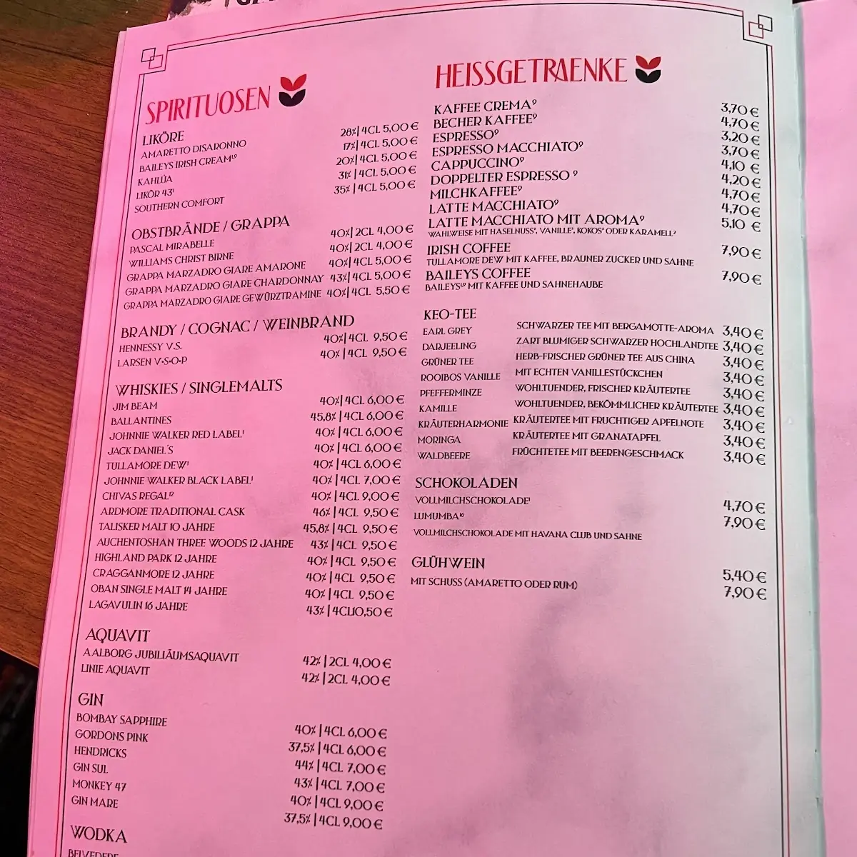Speisekarte photo 1