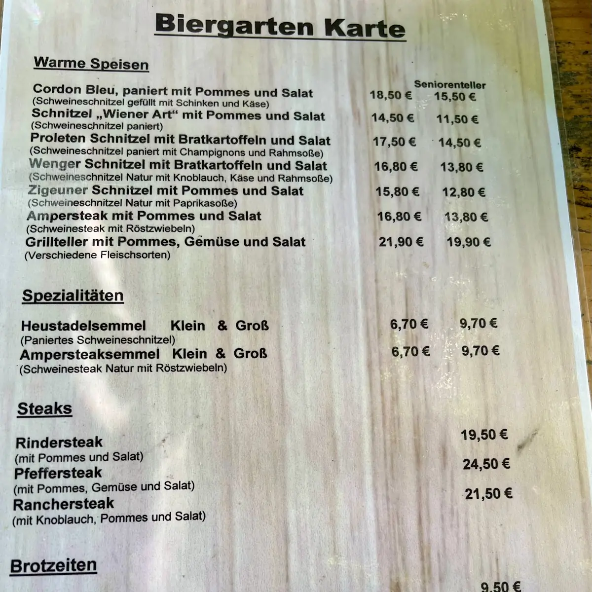 Speisekarte photo 2