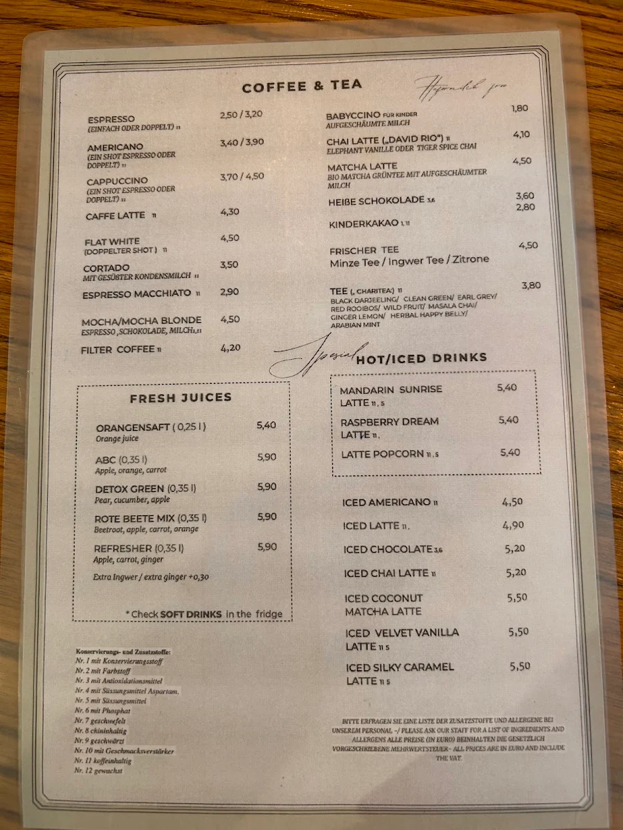 Speisekarte, Kaffee KÄTHE Breakfast und Brunch