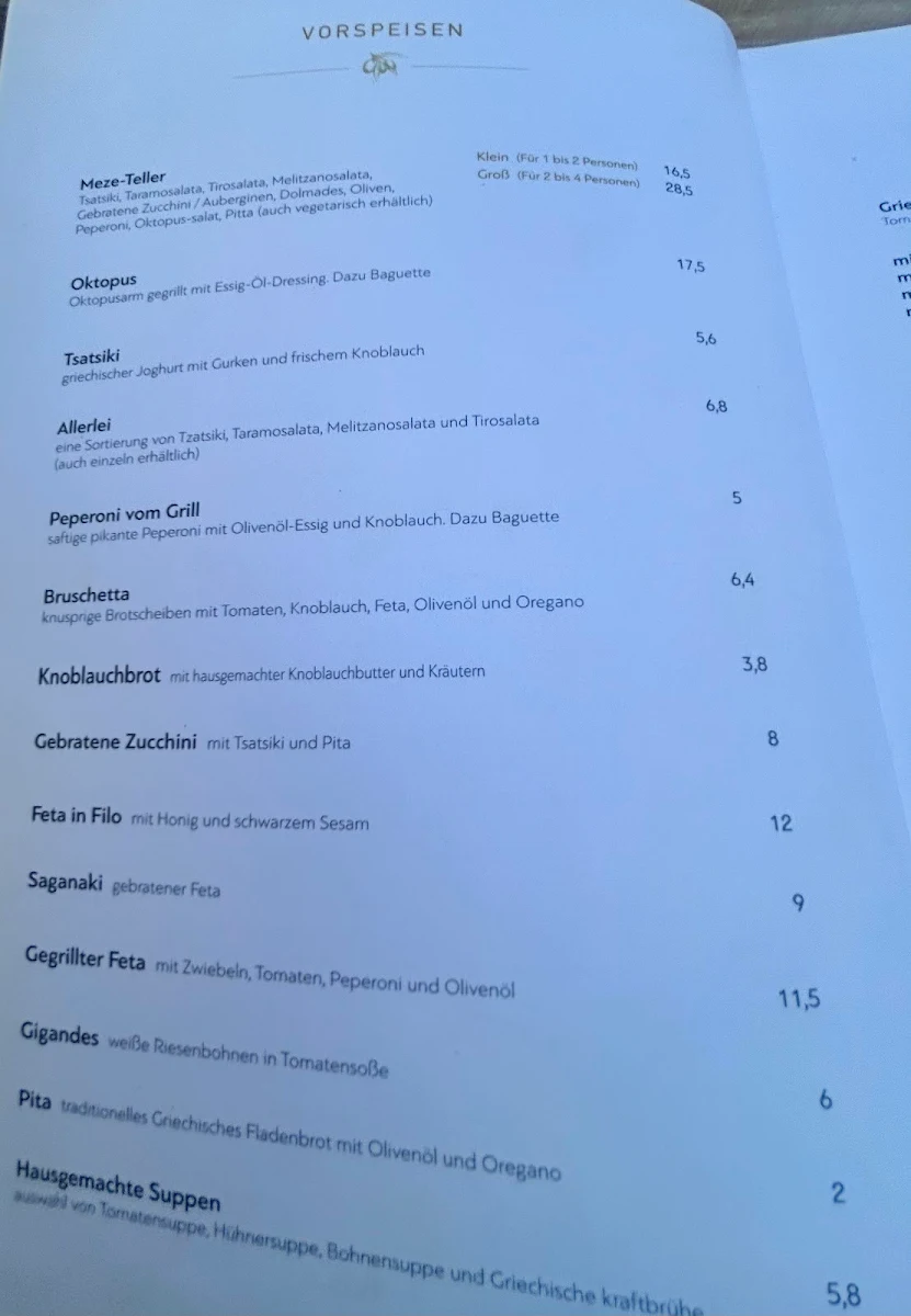 Speisekarte photo 2