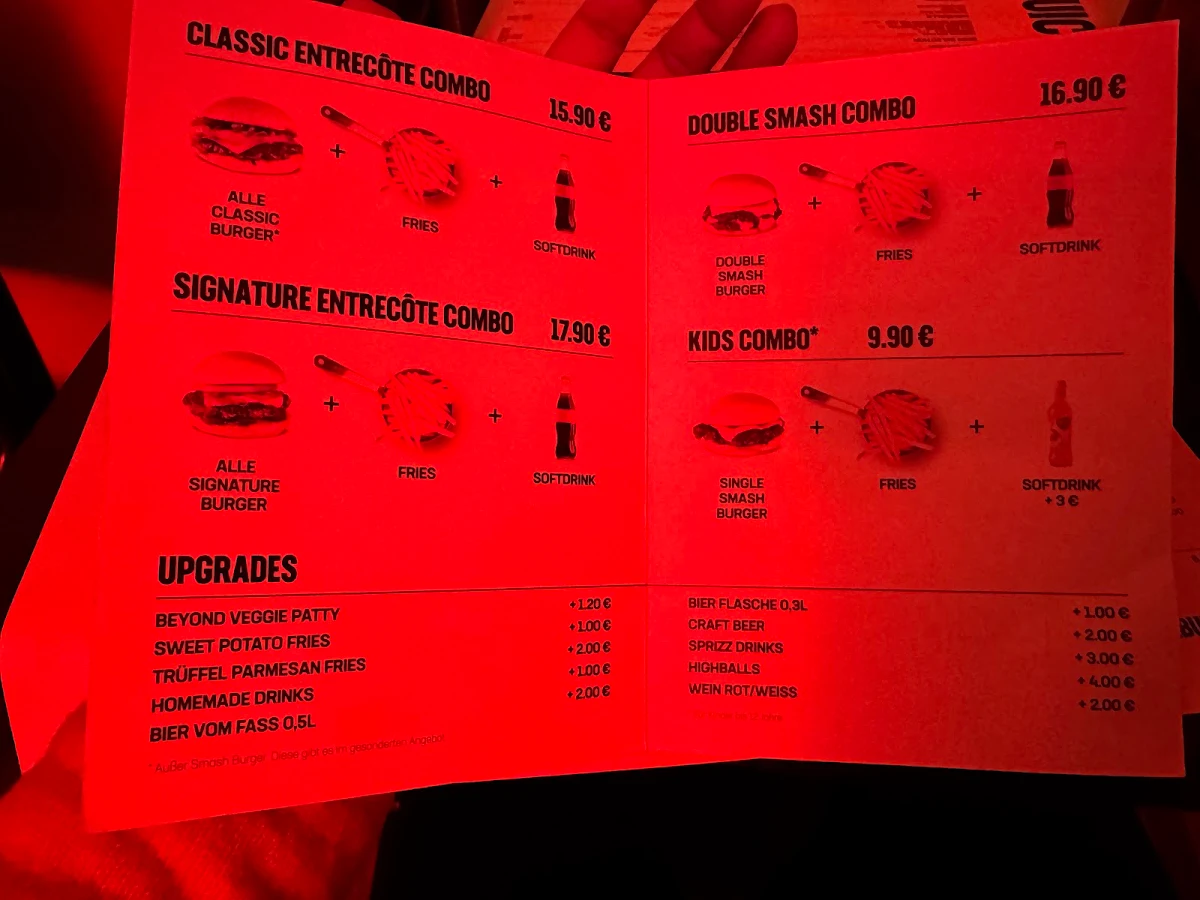 Speisekarte, Grindhouse Burgers