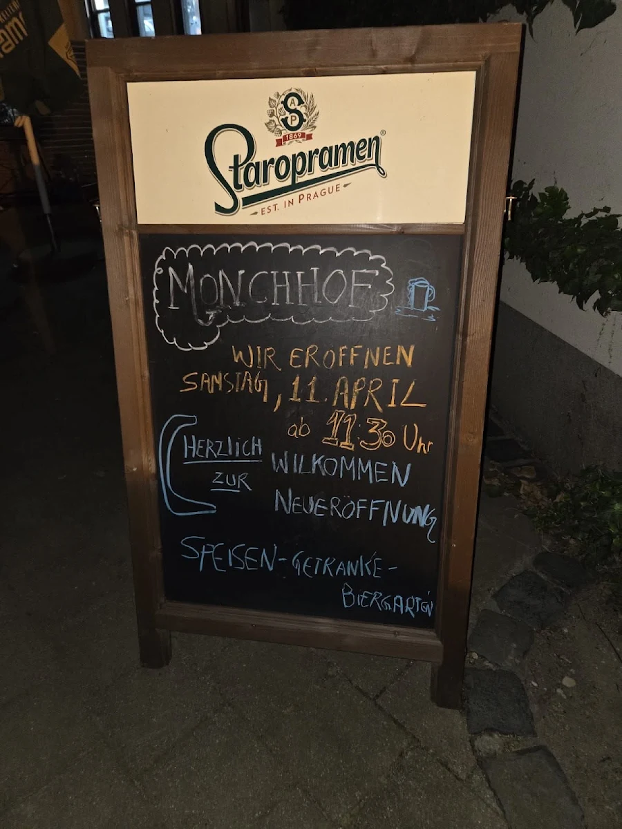 Speisekarte, Restaurant Mönchhof Eddersheim