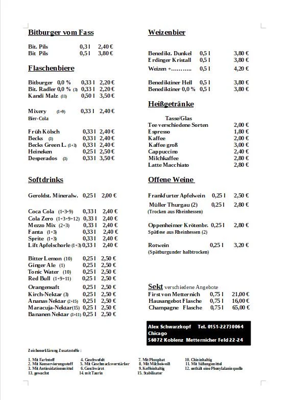 Speisekarte photo 2