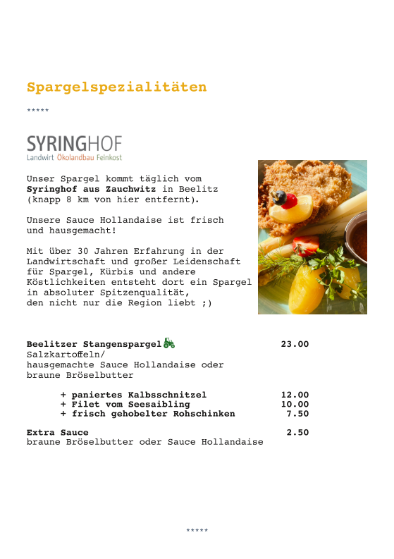 Speisekarte photo 3