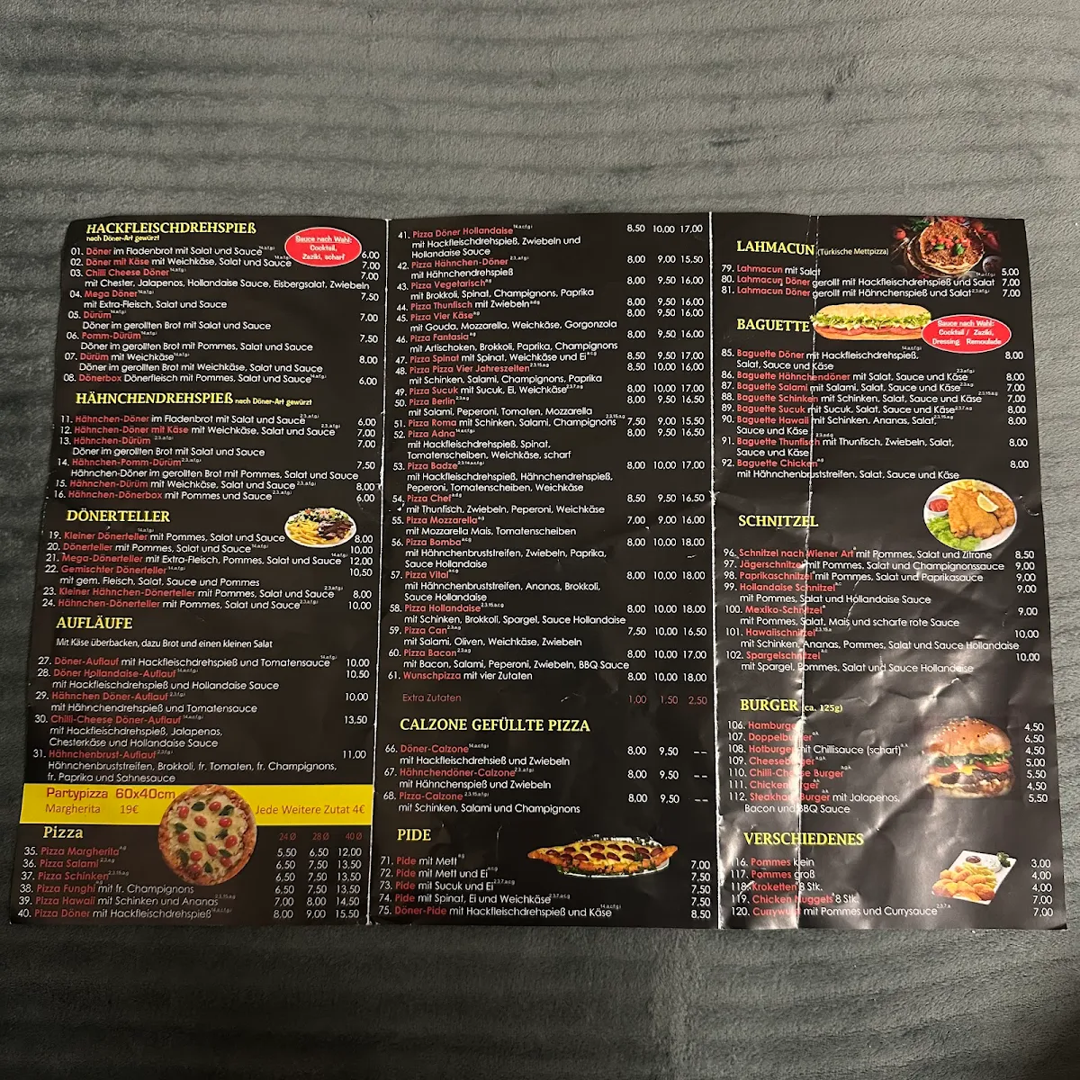 Speisekarte, Badze Grill