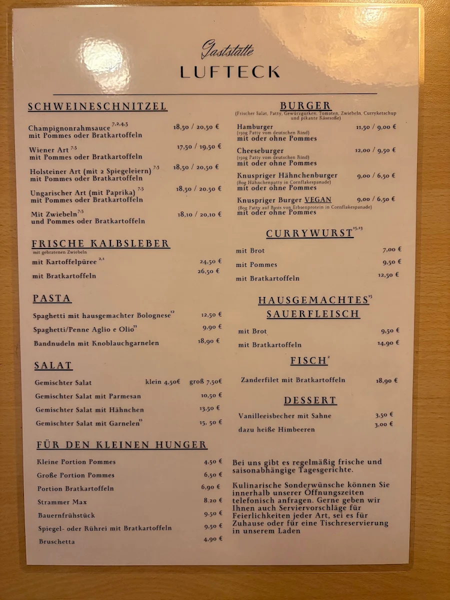 Speisekarte photo 1