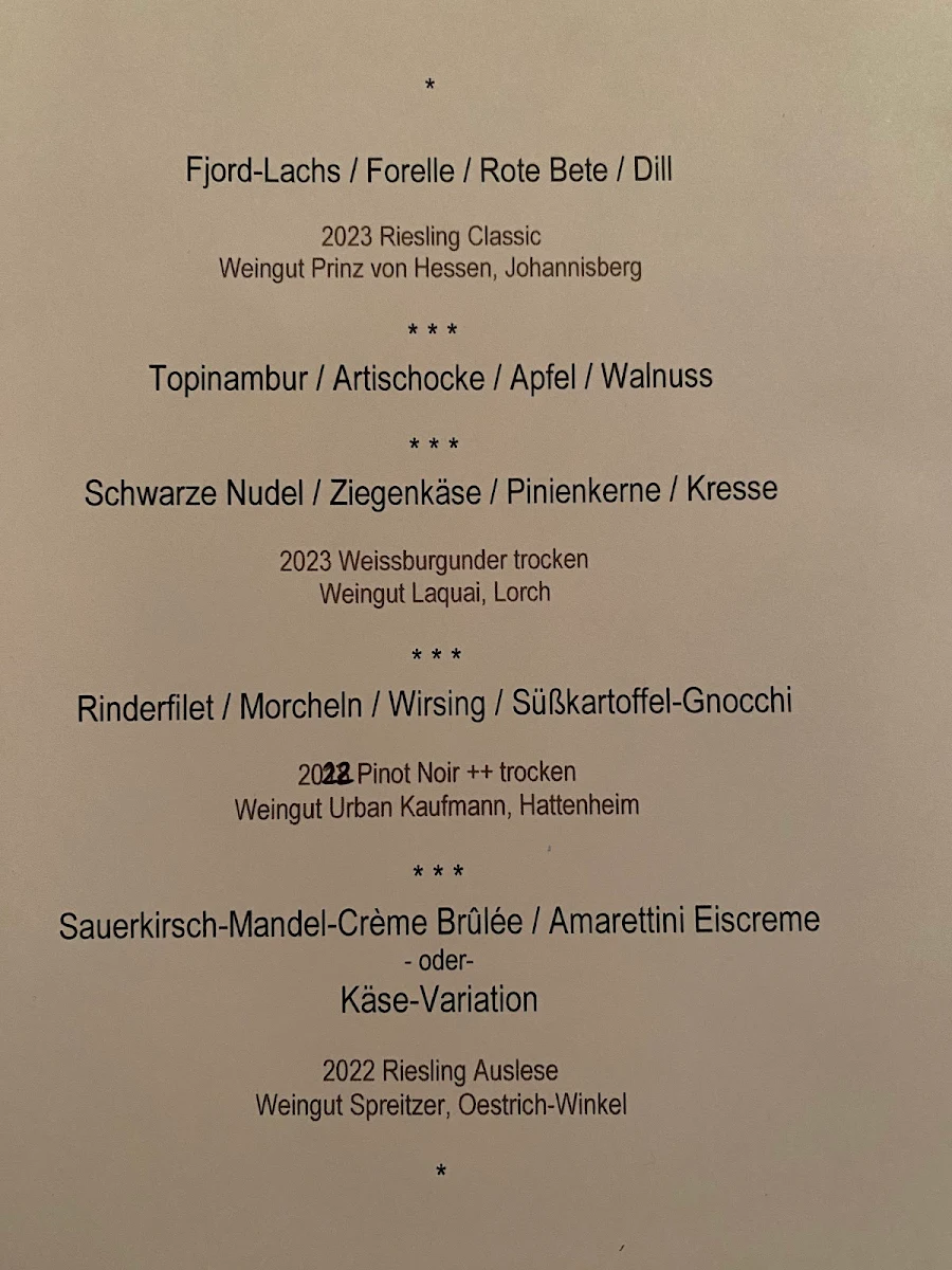 Speisekarte, Gasthaus Zur Schlupp