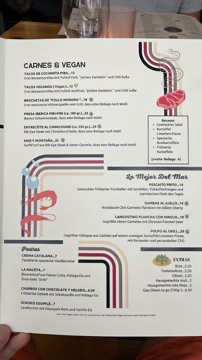 Speisekarte, La Culinaria im Theater