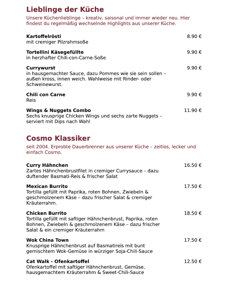 Speisekarte photo 5