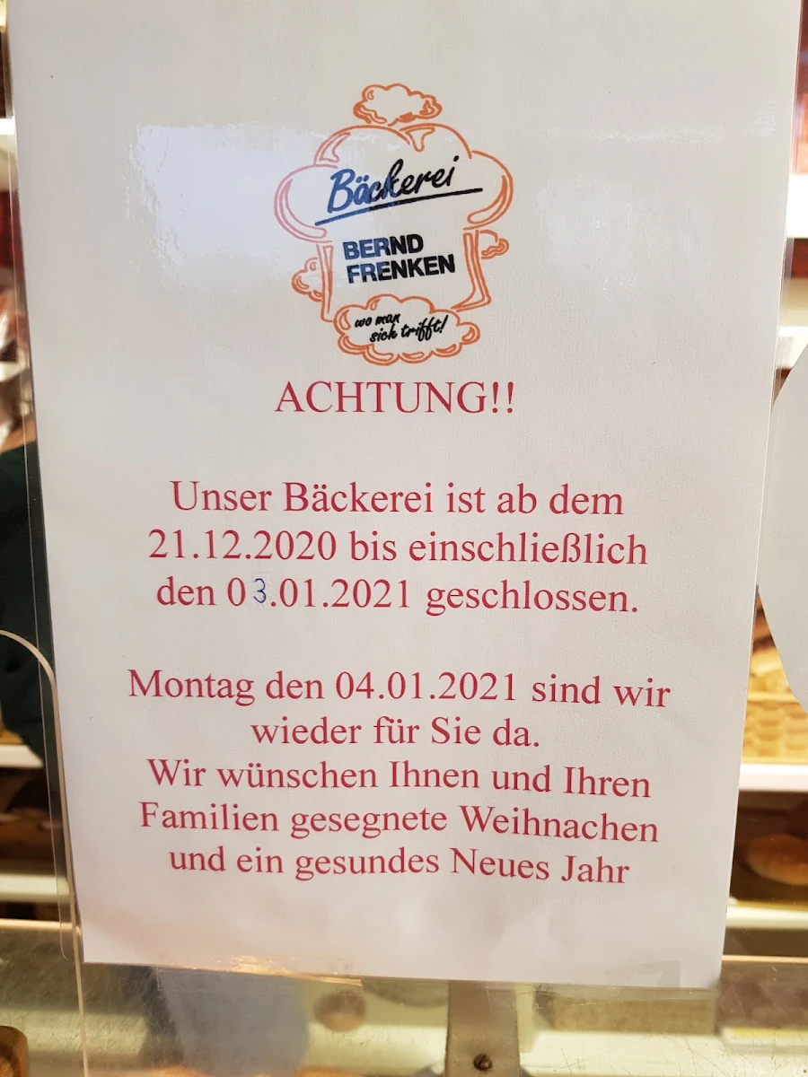 Speisekarte, Bäckerei & Frühstücksservice ALEX (ehem. Frenken)
