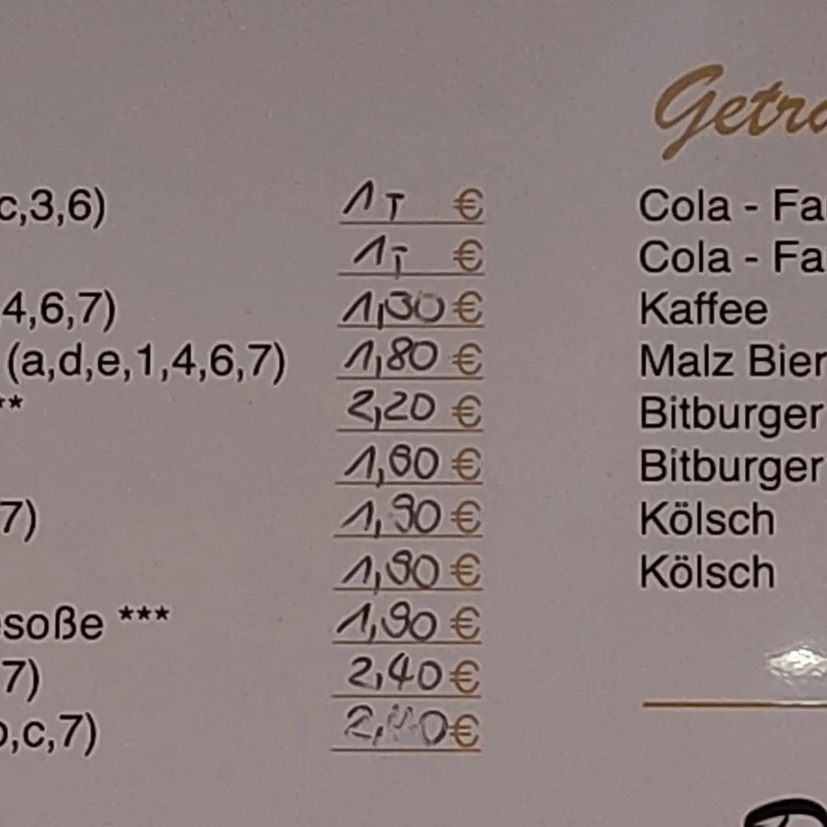 Speisekarte photo 3