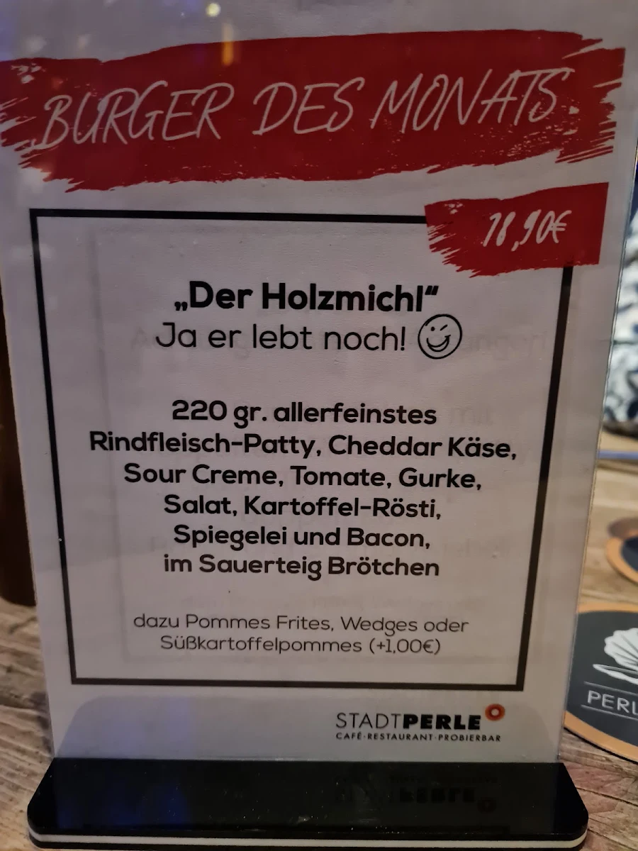 Speisekarte, Stadtperle