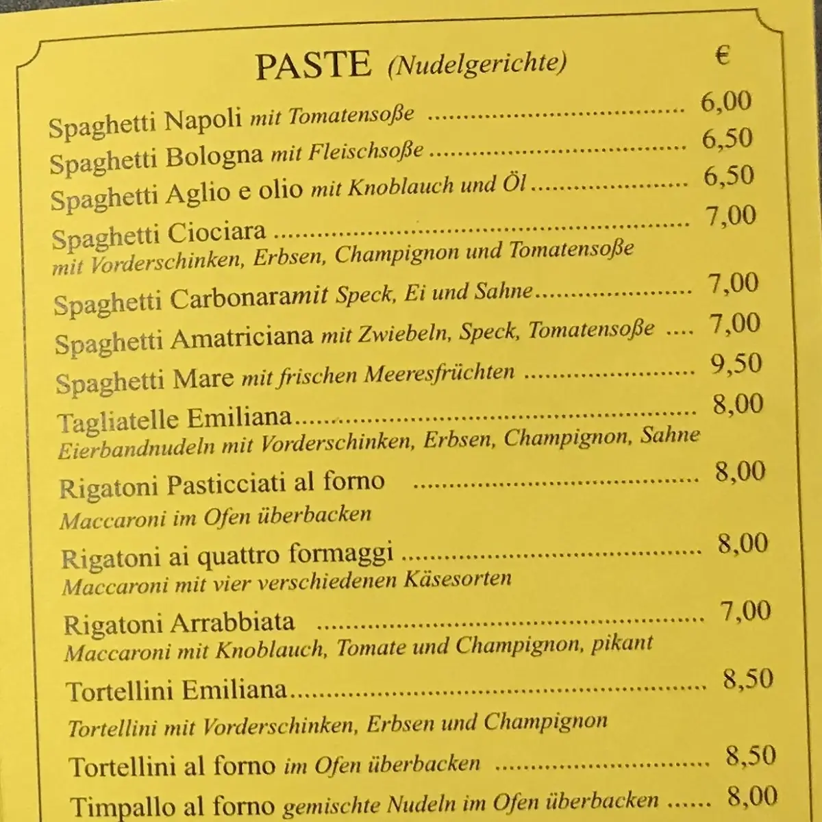 Speisekarte photo 3