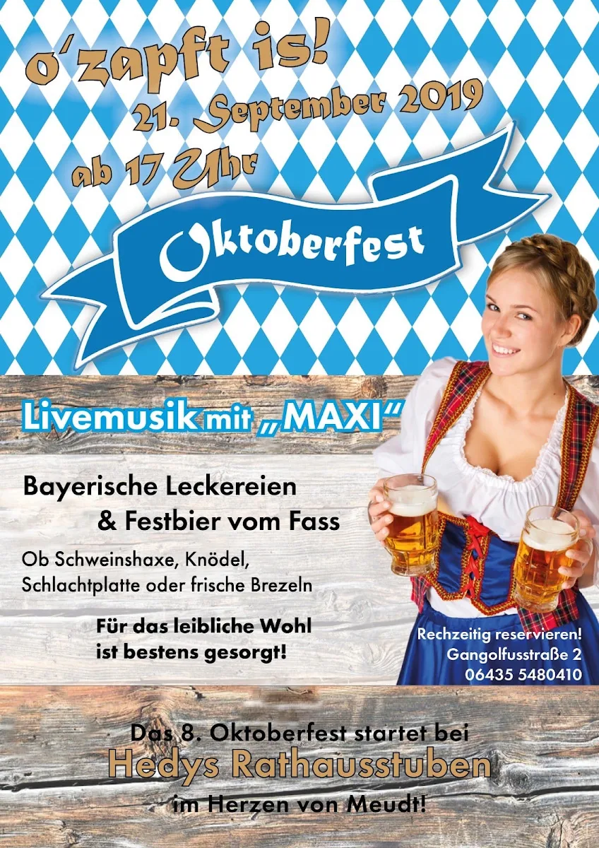 Speisekarte, Restaurant Hedy´s Rathausstuben