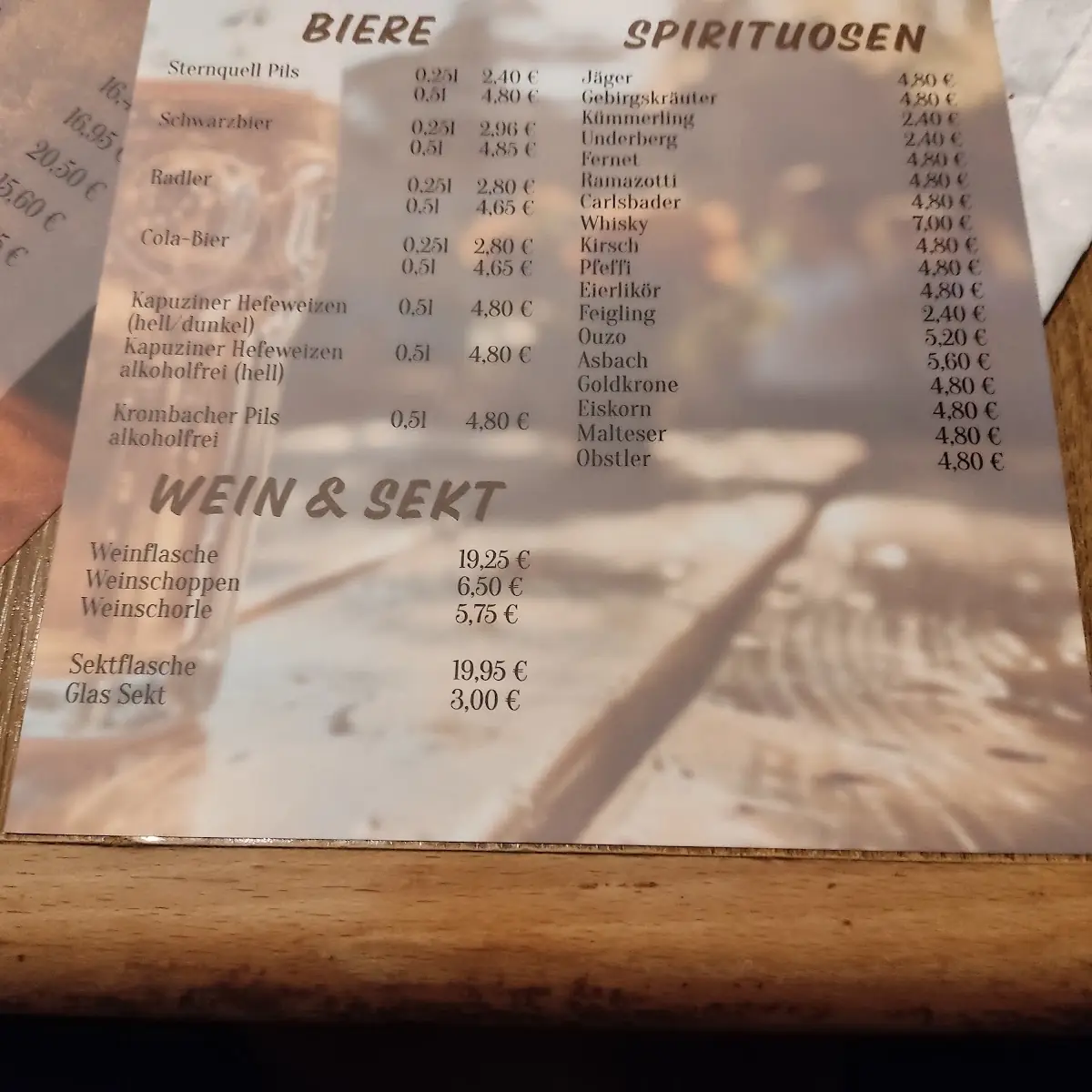 Speisekarte photo 2