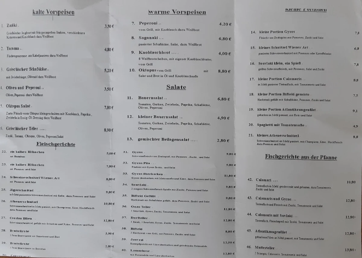 Speisekarte photo 1