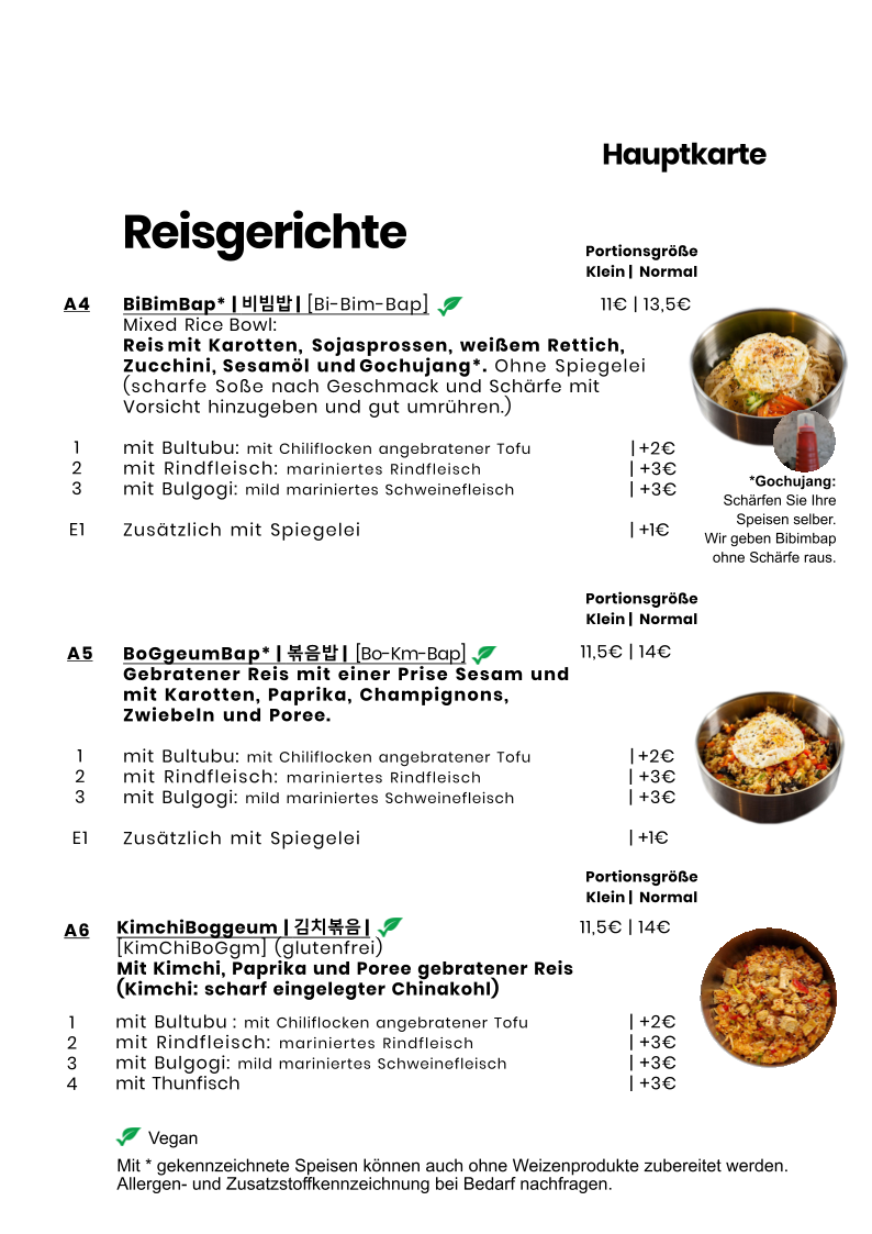 Speisekarte photo 2
