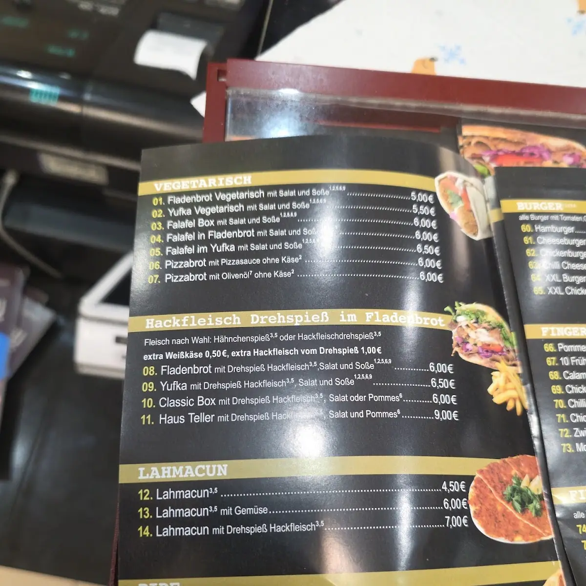 Speisekarte, Stern Kebap