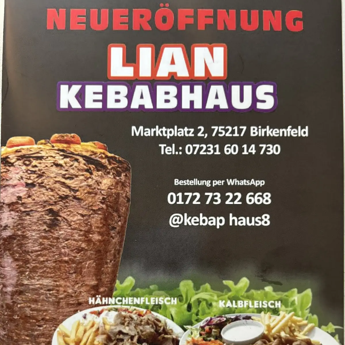 Speisekarte, Stern Kebap