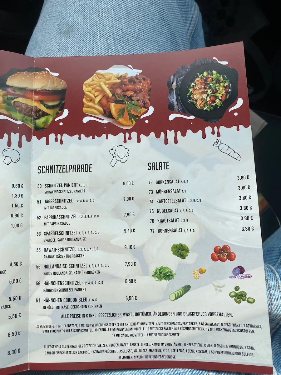 Speisekarte, Georgi's Imbiss