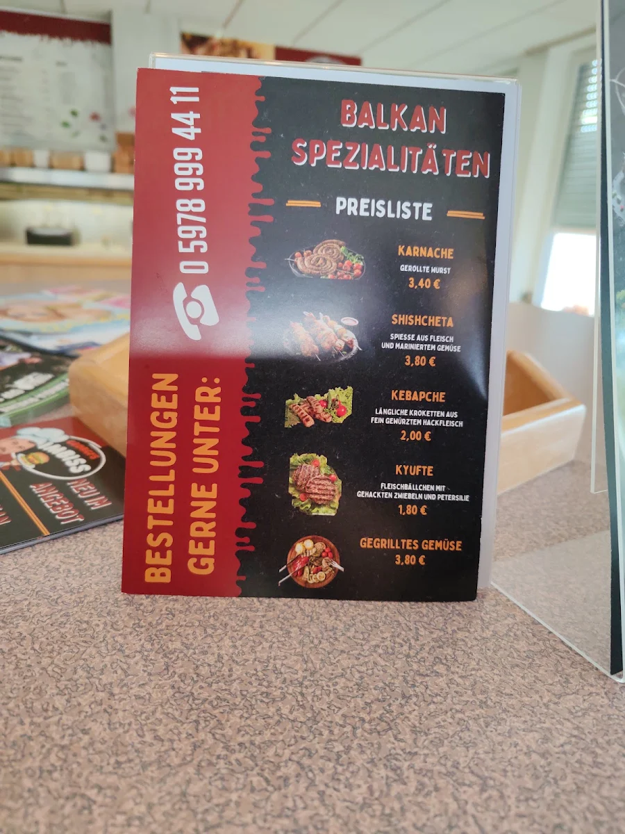 Speisekarte, Georgi's Imbiss